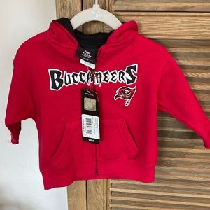 Toddler youth 24months/ 2T NFL Buccaneers fleece lined zip up hoodie sweatshirt